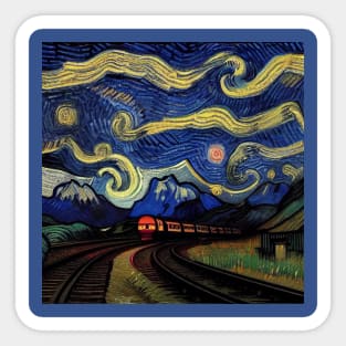 Starry Night Wizarding Express Train Sticker